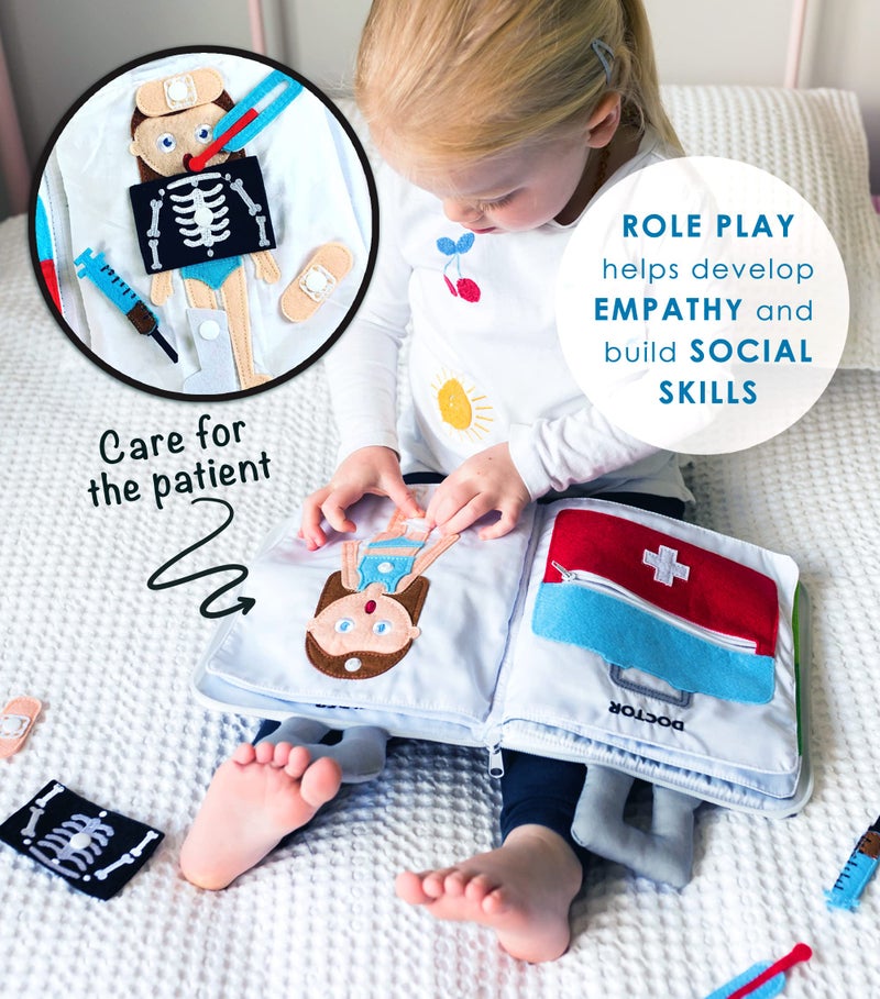 Curious Columbus Quiet Book Fabric Busy Book for Toddlers 3-5 - Airplane Toddler Travel Toys for Kids - Montessori Toy Preschool Activity Books - Fun and Educational for Toddlers - Image 5